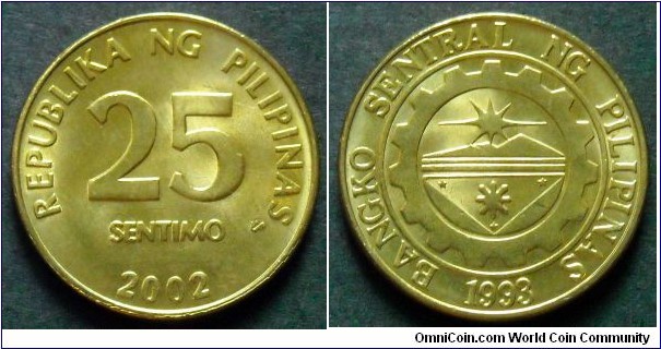 Philippines 25 sentimo.
2002