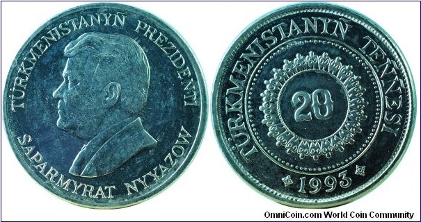 Turkmenistan20Tenge-km4-1993