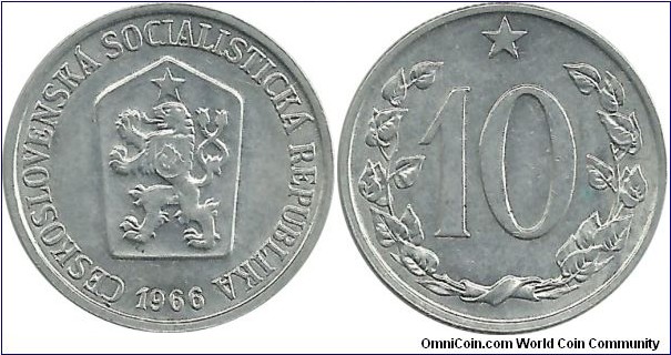 Czechoslovakia 10 Haleru 1966