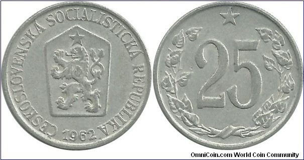Czechoslovakia 25 Haleru 1962