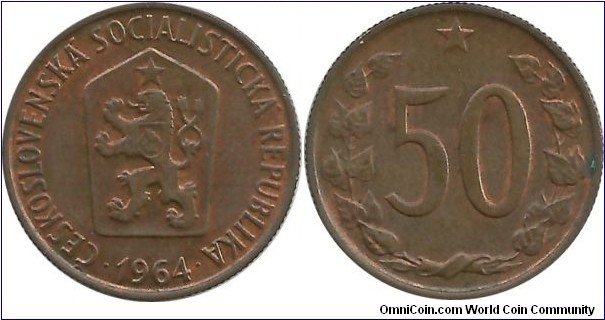 Czechoslovakia 50 Haleru 1964