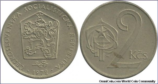 Czechoslovakia 2 Koruny 1972