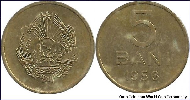 RomaniaPR 5 Bani 1956