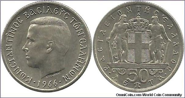 GreeceKingdom 50 Lepta 1966