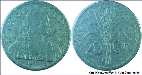 FrenchIndochine20Cents-km29-1945