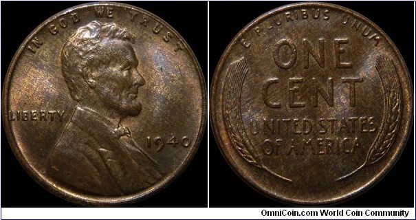 USA 1 Cent 1940 - Woody