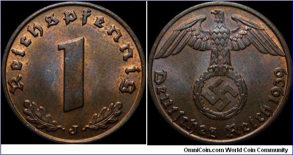 Third Reich 1 Pfennig 1939-A