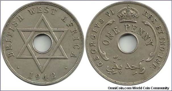 BWestAfrica 1 Penny 1942