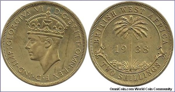 BWestAfrica 2 Shillings 1938