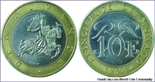 Monaco10Francs-km163-1994