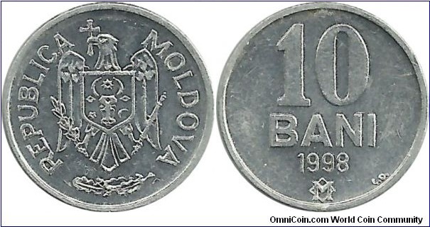 Moldovan Republic  10 Bani 1998