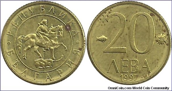 BulgariaR 20 Leva 1997