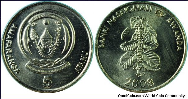 Rwanda5Francs-CoffeePlant-km23-2003