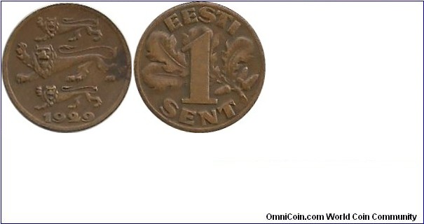 Eesti 1 Sent 1929