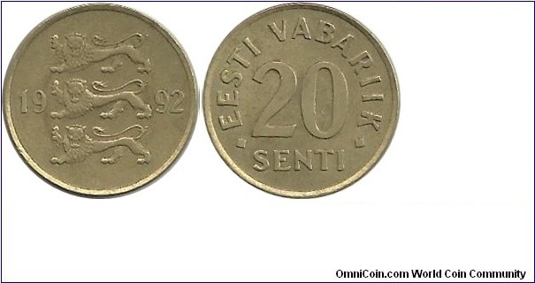 Eesti 20 Senti 1992