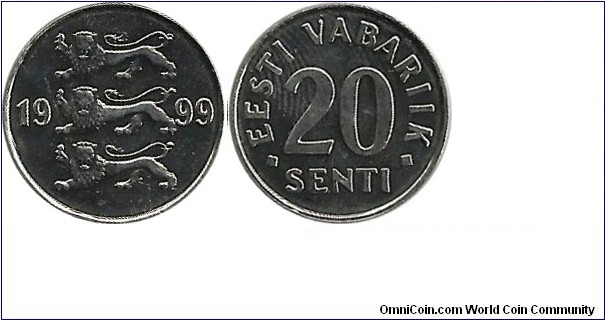 Eesti 20 Senti 1999 (CuNi)