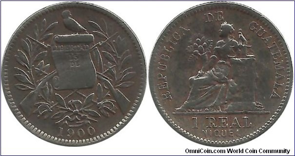 Guatemala 1 Real 1900(Niquel)