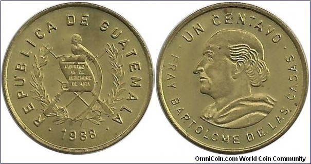 Guatemala 1 Centavo 1988