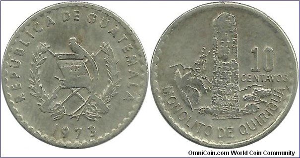 Guatemala 10 Centavos 1973
