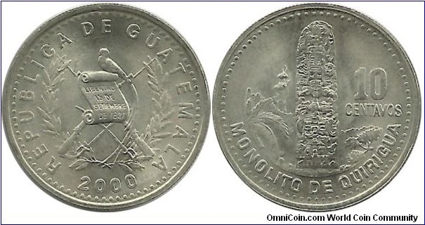 Guatemala 10 Centavos 2000