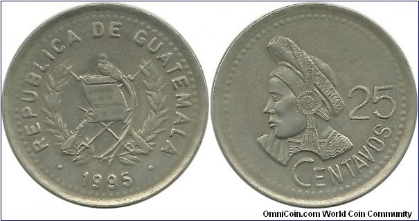 Guatemala 25 Centavos 1995