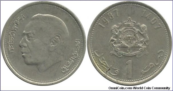 Morocco 1 Dirham AH1407-1987