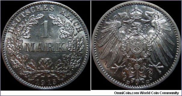 German Empire 1 Mark 1915-D