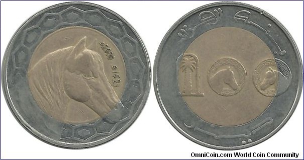 Algeria 100 Dinar 2000-Horse head