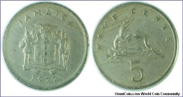 Jamaica5Cents-km46-1977