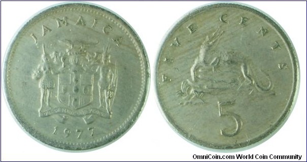 Jamaica5Cents-km46-1977