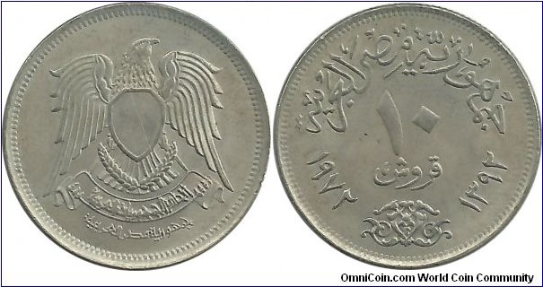 Egypt 10 Piastres 1392-1972