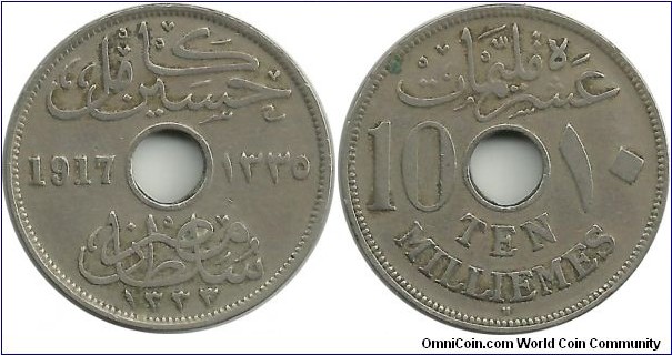 Egypt 10 Milliemes 1335-1917H