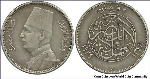 Egypt 2 Piastres 1348-1929