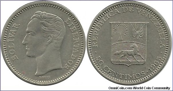 Venezuela 50 Centimos 1965