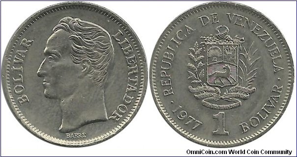 Venezuela 1 Bolivar 1977