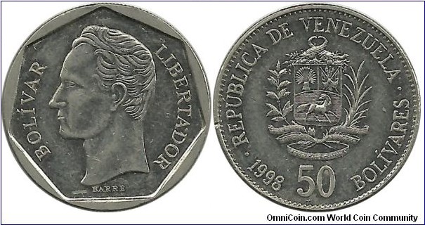 Venezuela 50 Bolivares 1998