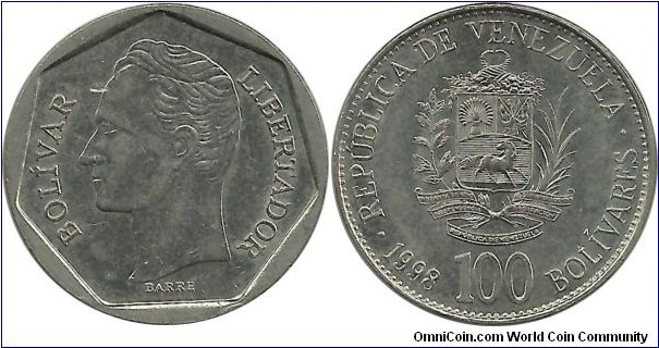 Venezuela 100 Bolivares 1998