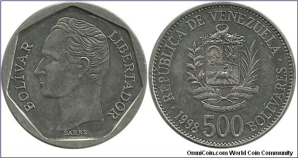 Venezuela 500 Bolivares 1998