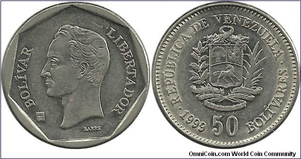 Venezuela 50 Bolivares 1999