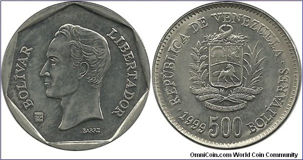 Venezuela 500 Bolivares 1999