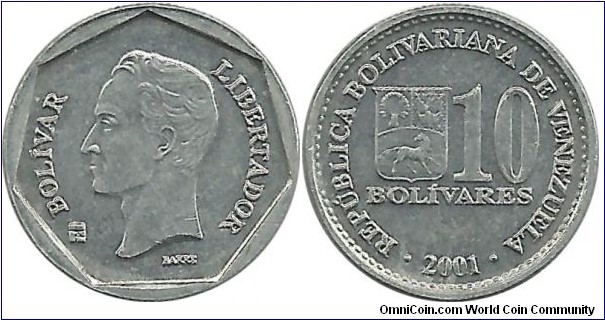 VenezuelaBR 10 Bolivares 2001