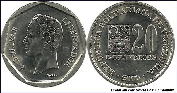 VenezuelaBR 20 Bolivares 2000