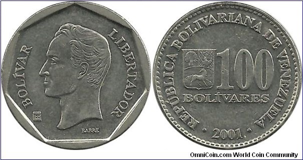 VenezuelaBR 100 Bolivares 2001