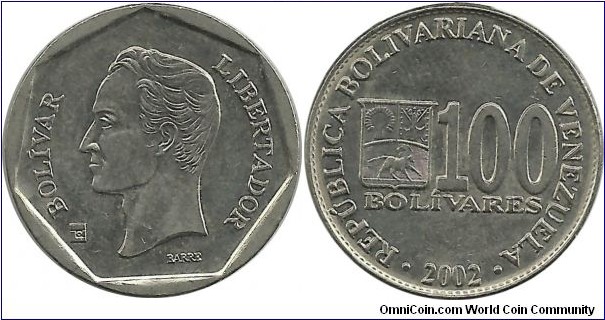 VenezuelaBR 100 Bolivares 2002