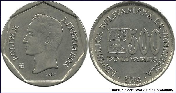VenezuelaBR 500 Bolivares 2004