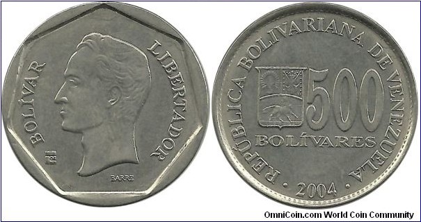 VenezuelaBR 500 Bolivares 2004