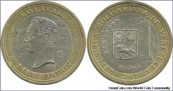 VenezuelaBR 1 Bolivar 2007