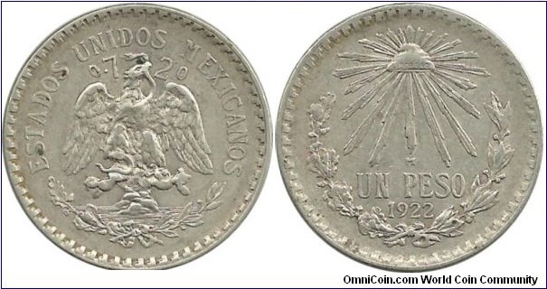 Mexico 1 Peso 1922