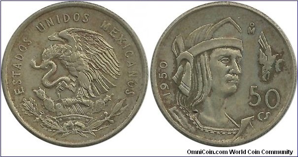 Mexico 50 Centavos 1950