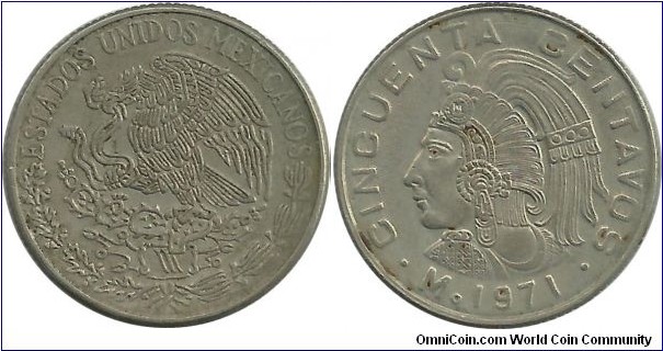 Mexico 50 Centavos 1971